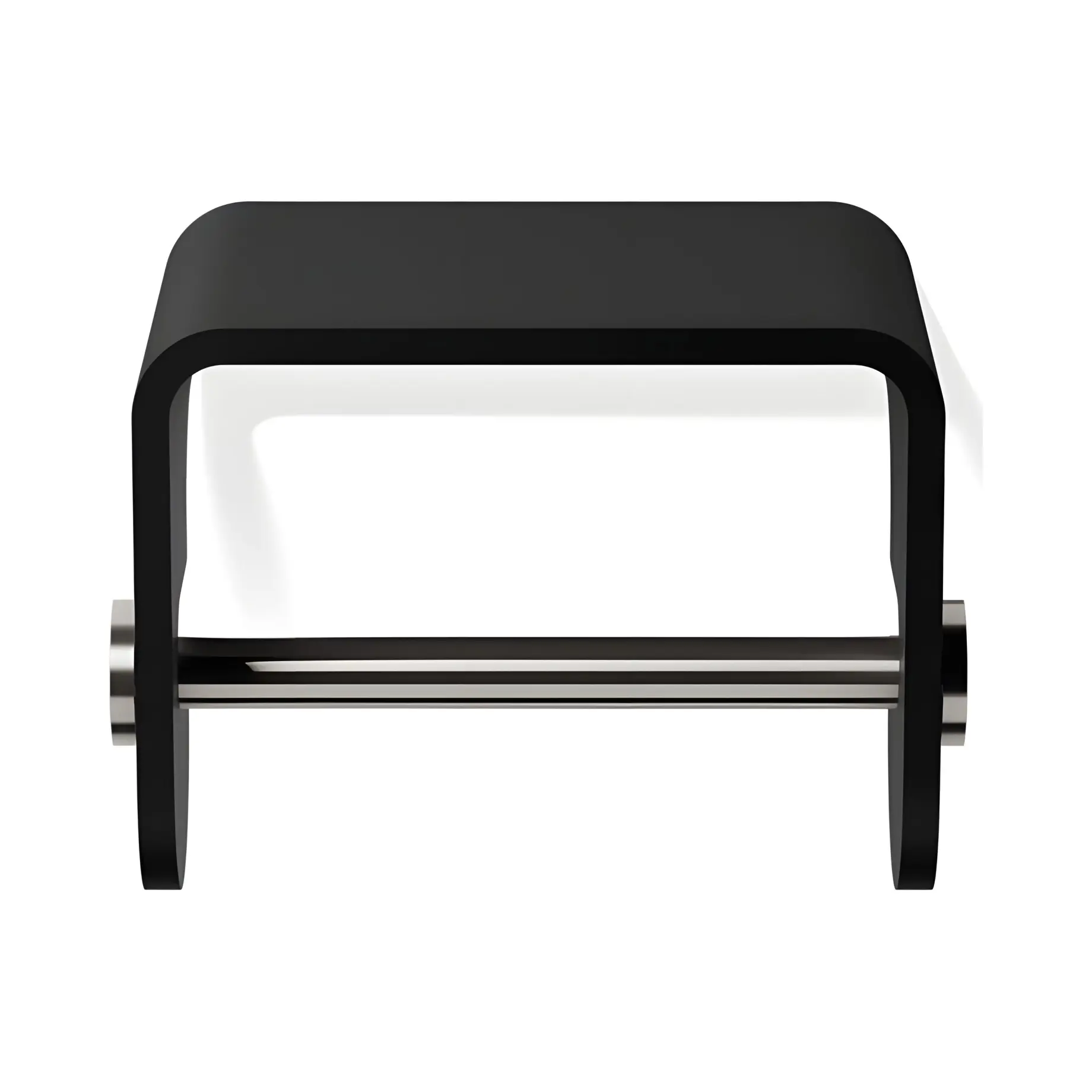 Тримач туалетного паперу з поличкою Stone (колір - сталь матова/чорний матовий)