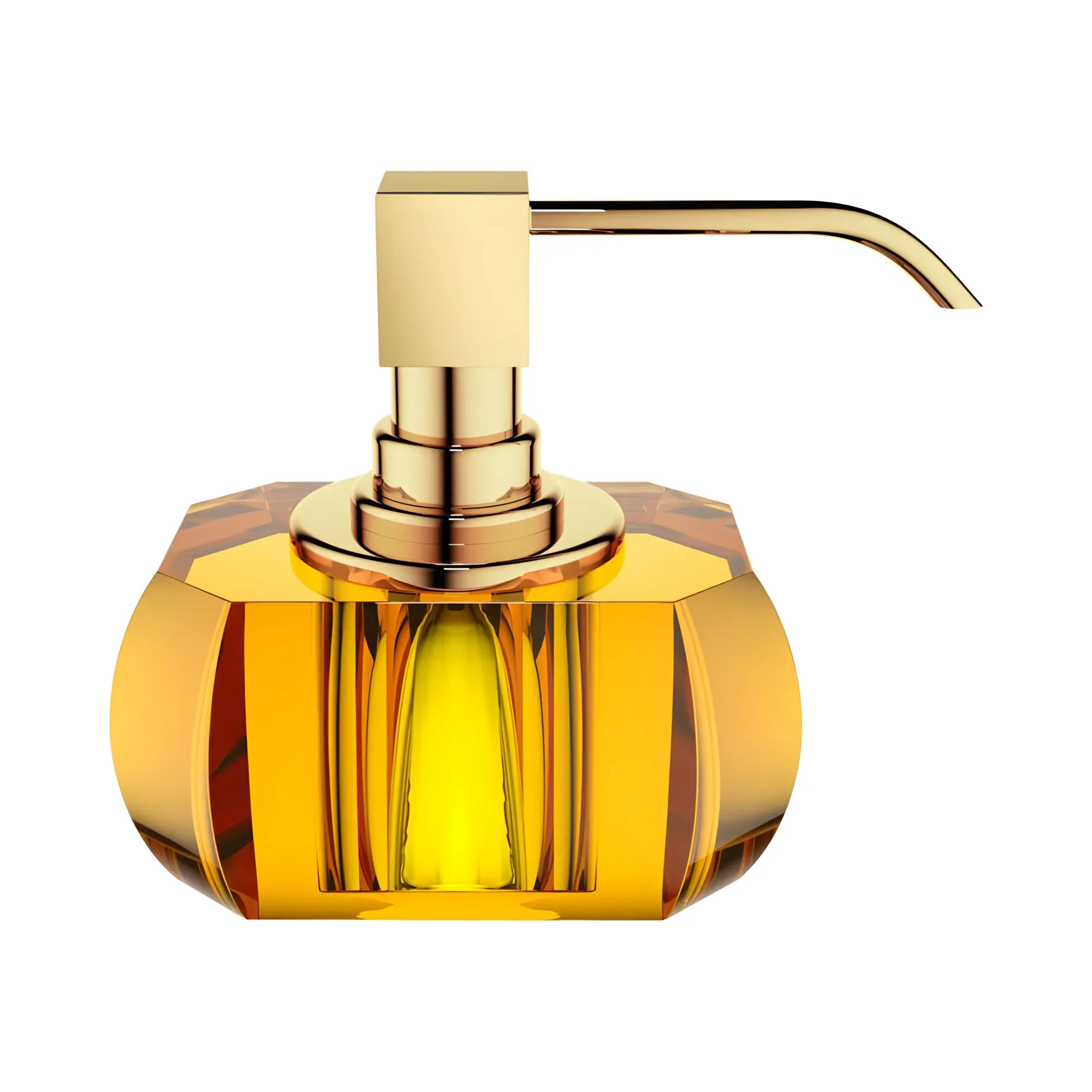 Дозатор для рідкого мила Kristall KR SSP, янтар / золото