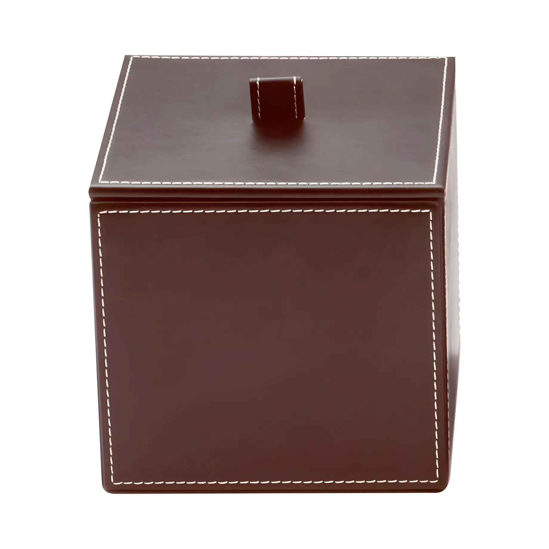 Контейнер із кришкою Brownie BMD1, імітація шкіри темно-коричнева