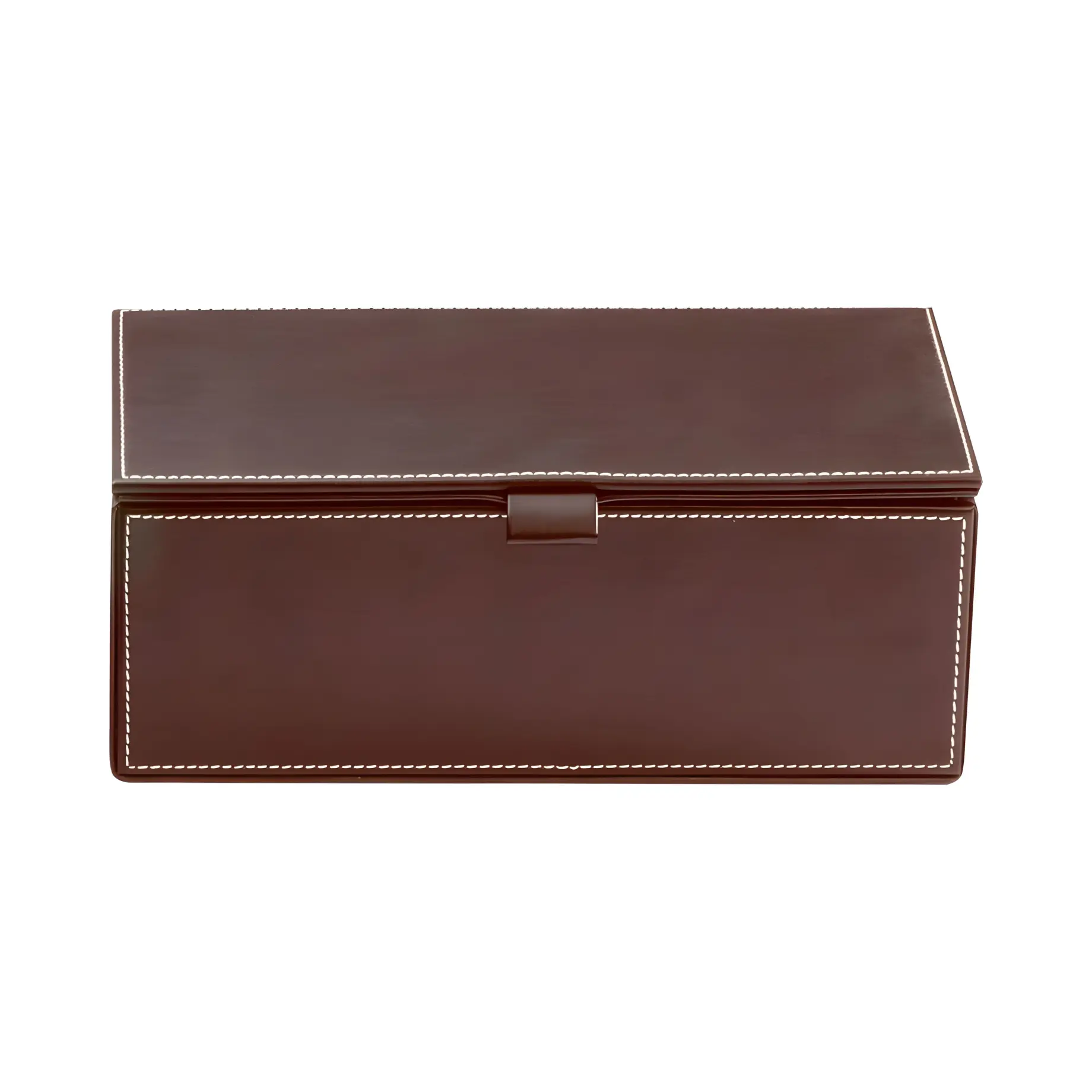 Контейнер із кришкою Brownie BMD2, імітація шкіри темно-коричнева