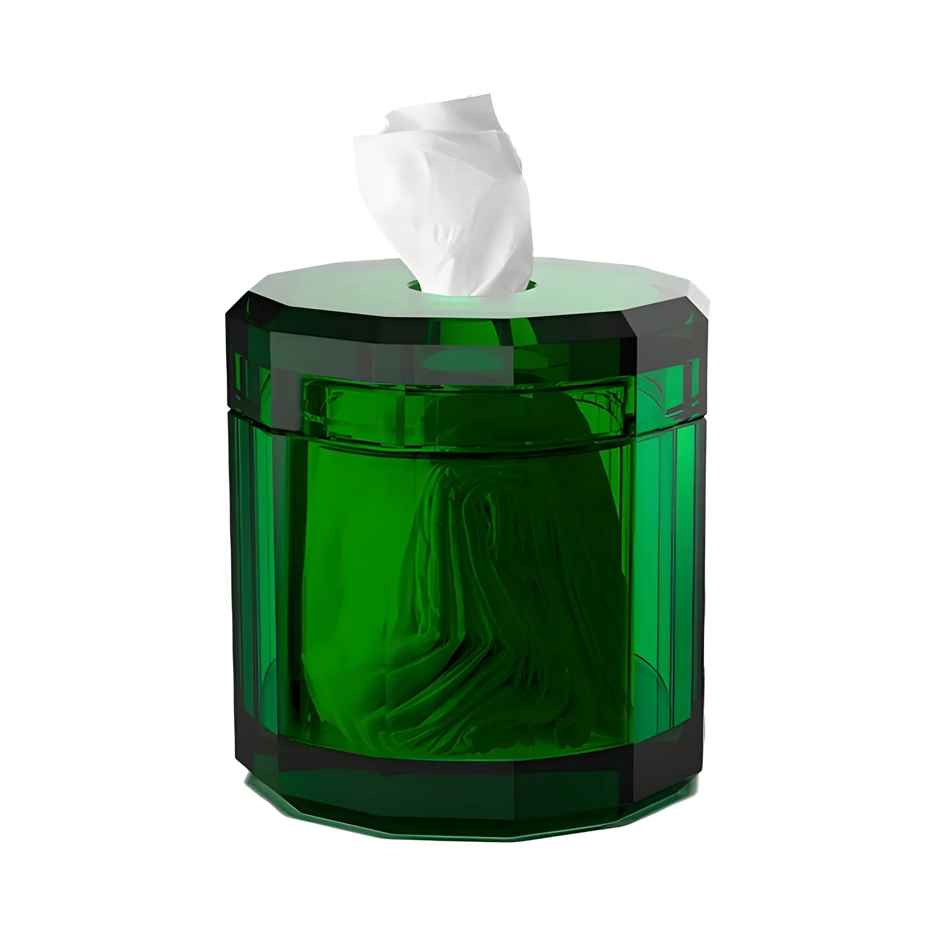 Контейнер для серветок Kristall, скло зелене