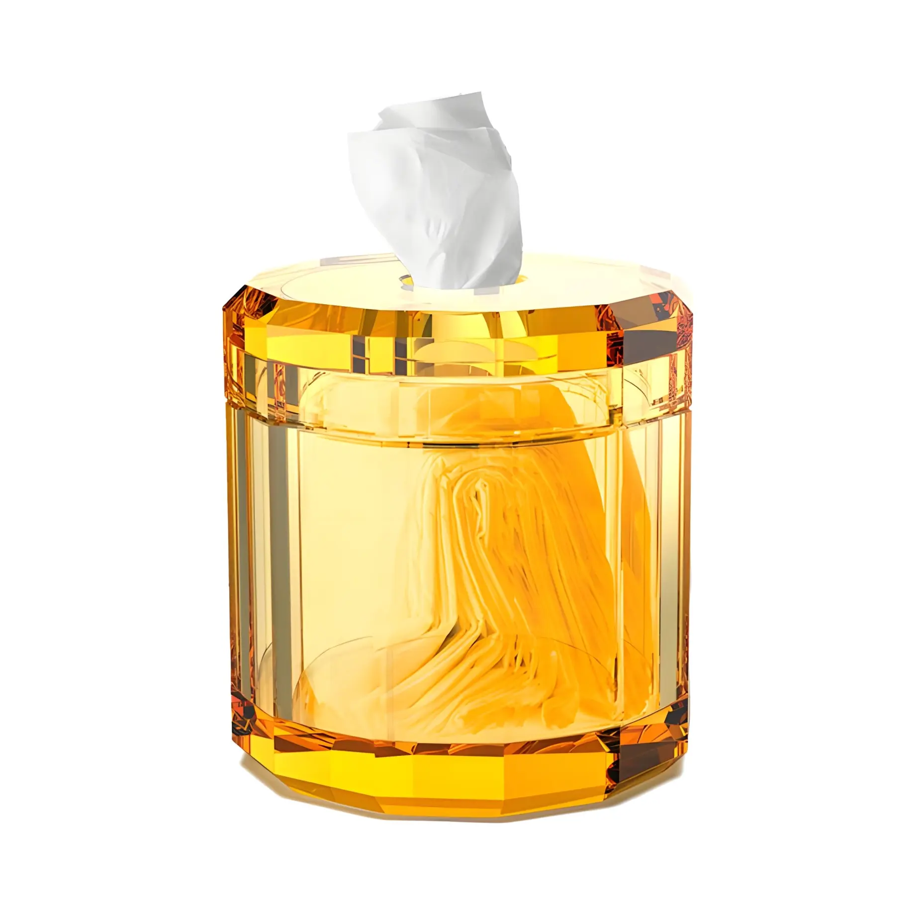 Контейнер для серветок Kristall, скло янтарне