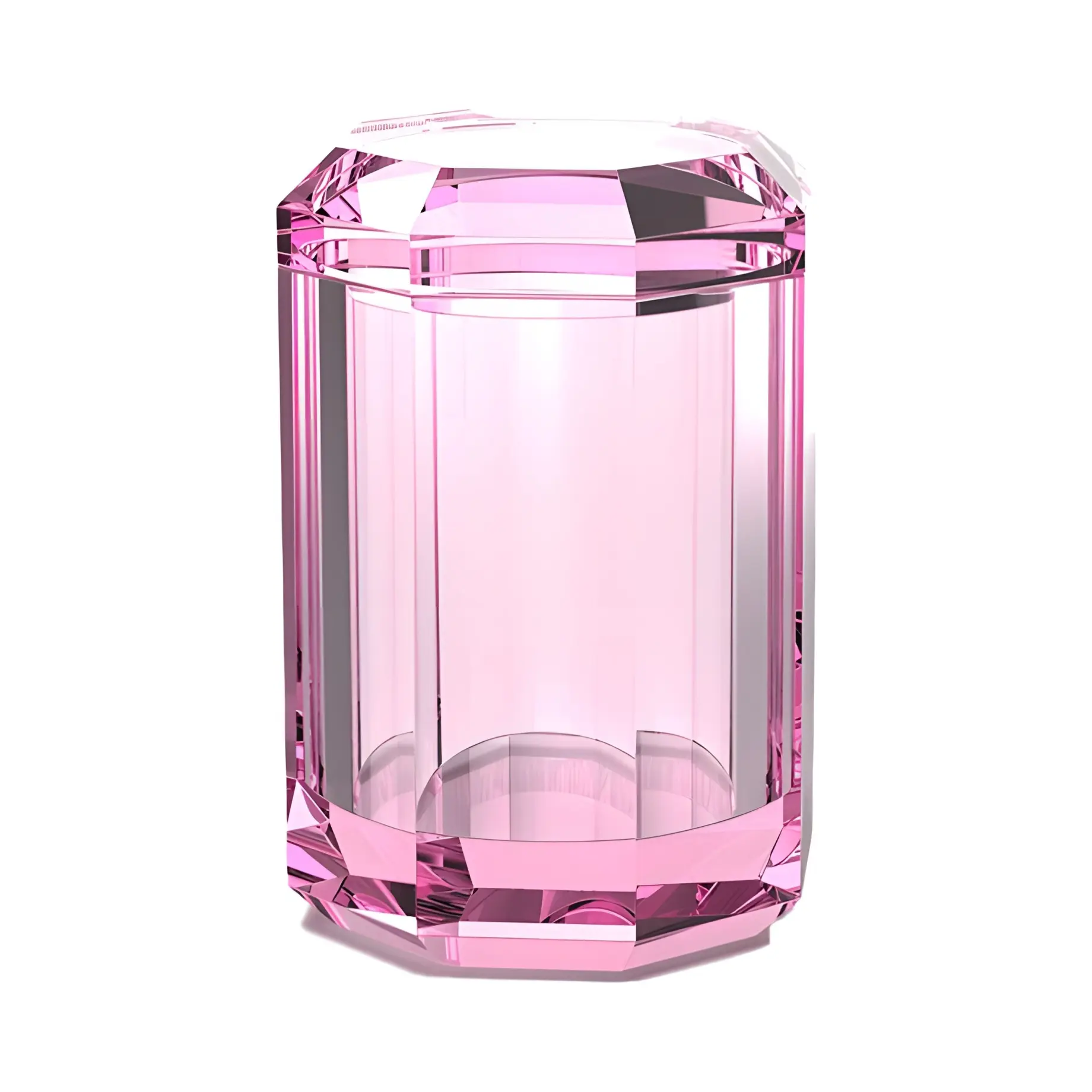 Контейнер із кришкою Kristall, скло рожеве