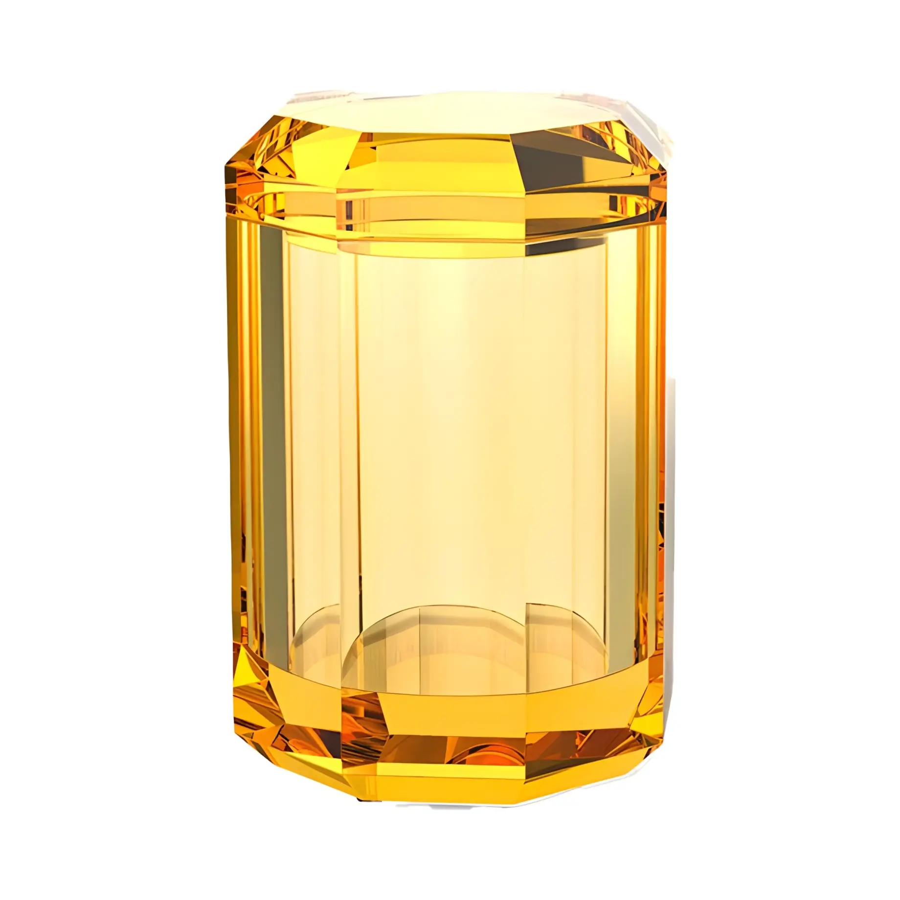 Контейнер з кришкою Kristall, скло янтарне