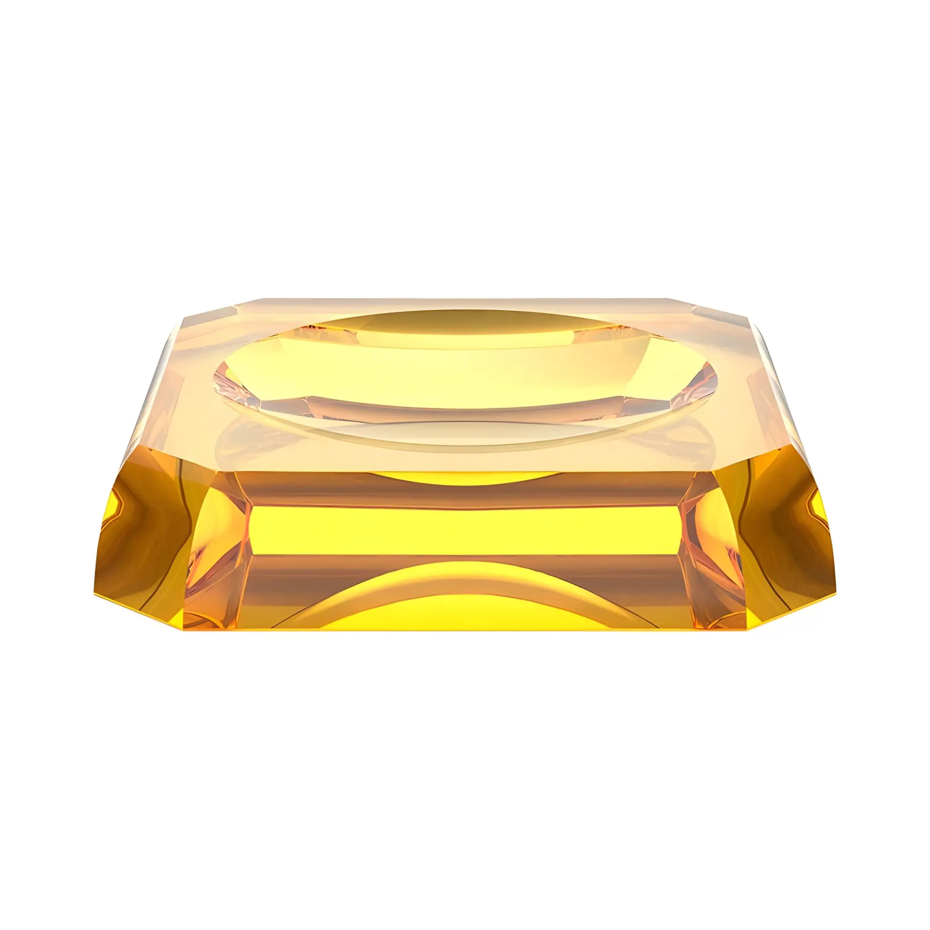 Мильниця 12 x 12 см Kristall, скло янтарне