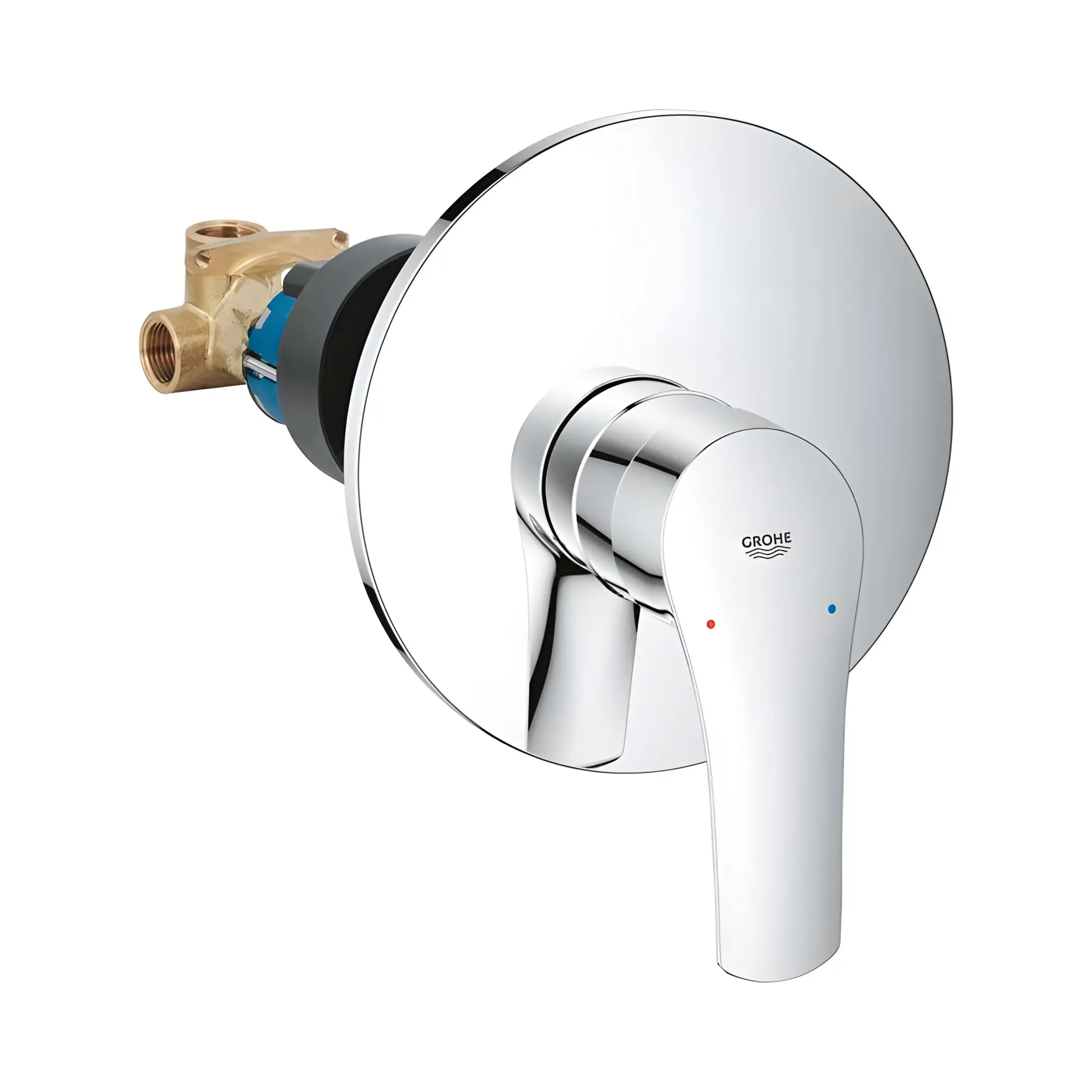 Змішувач для душу прихованого монтажу Eurosmart New в комплекті з вбудованою частиною