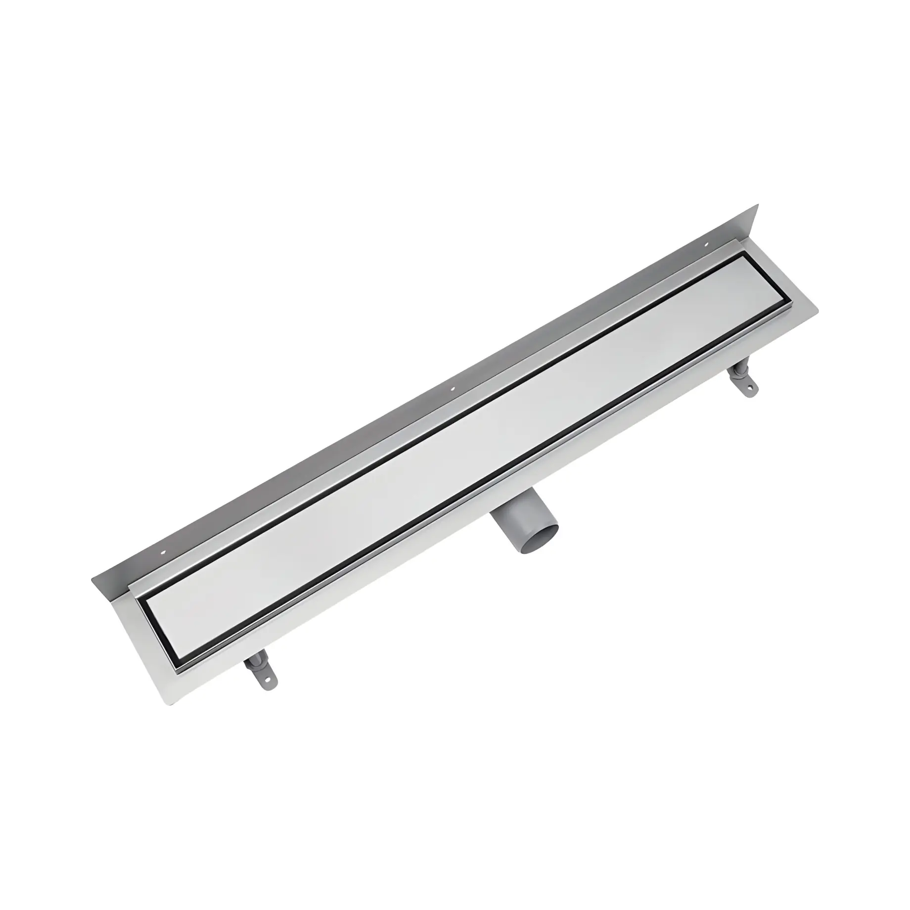 Душовий канал Universal 70 пристінний з нержавіючої сталі та низьким сифоном і накладкою