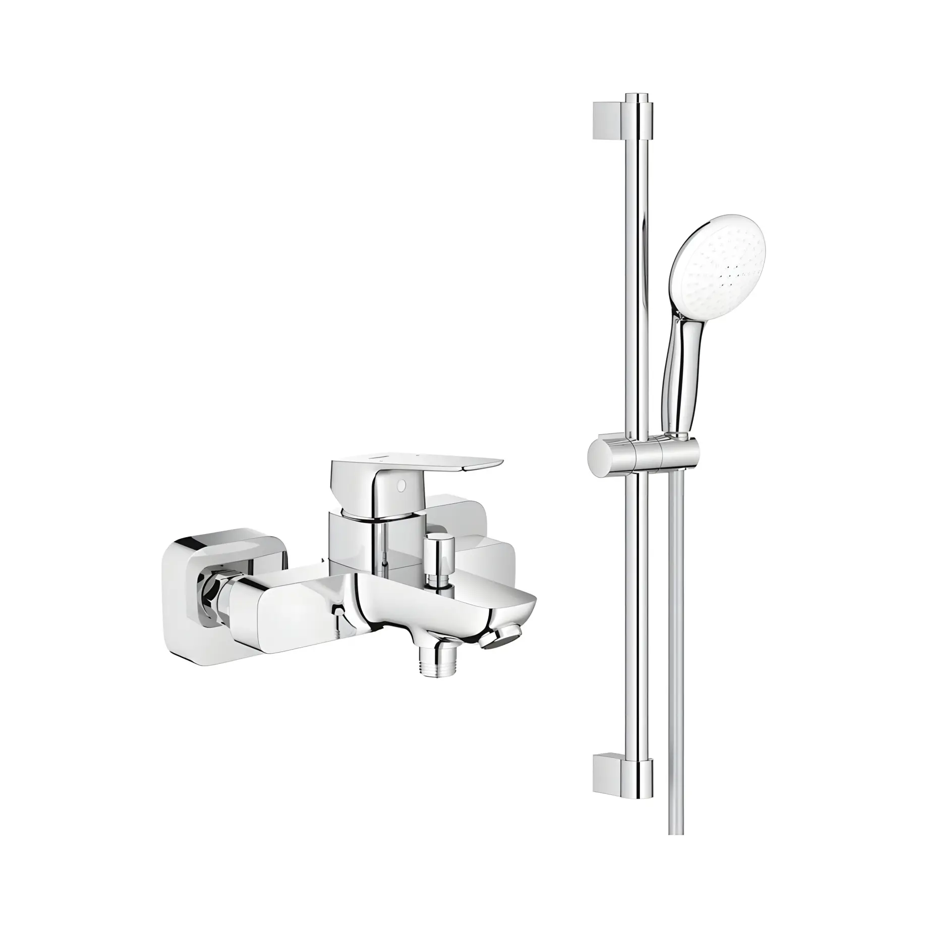 Змішувач для ванни Cubeo + Душовий набір Tempesta 110