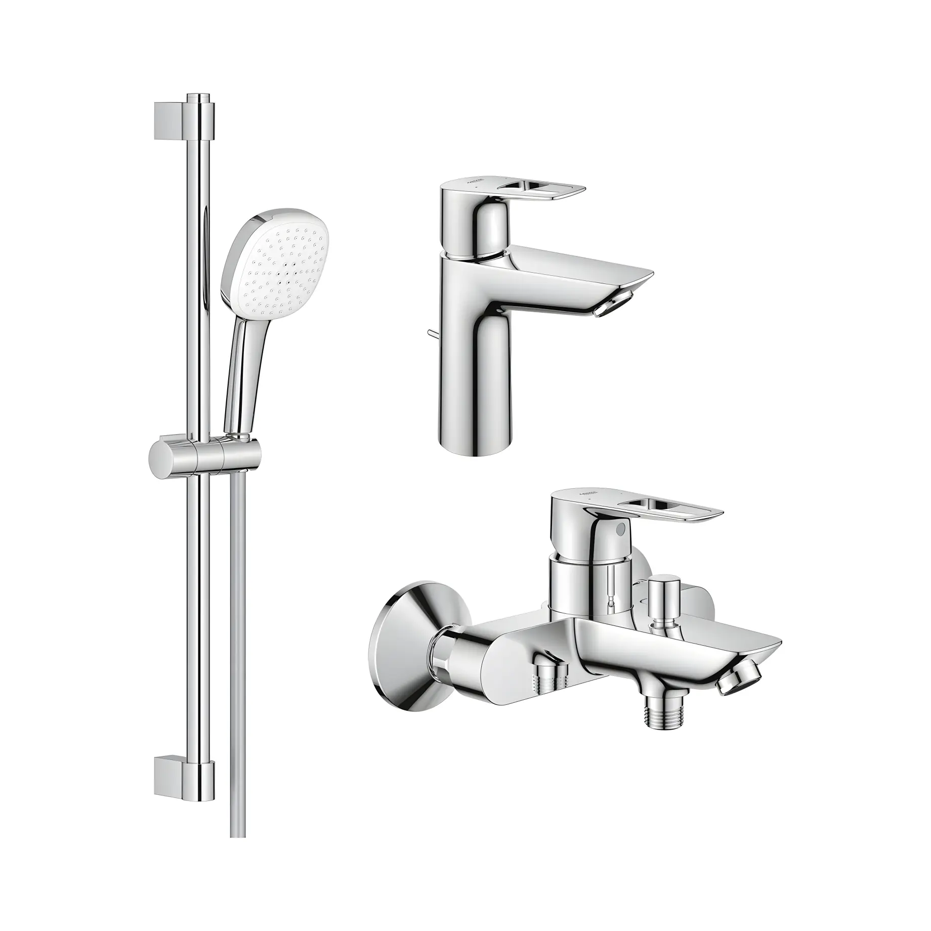 Комплект змішувачів для ванни 3 в 1 BauLoop New