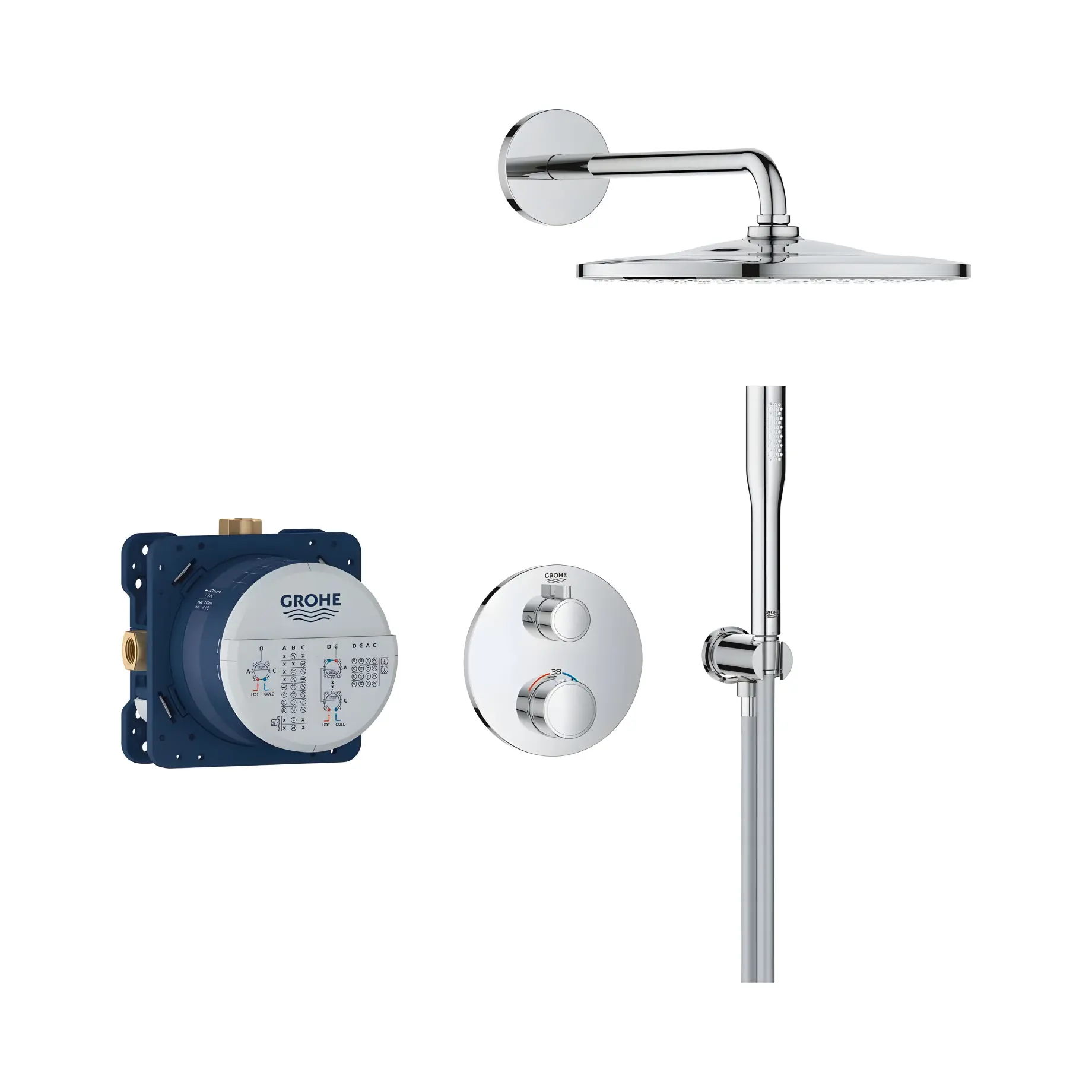 Душова система прихованого монтажу Grohtherm з Rainshower Mono 310