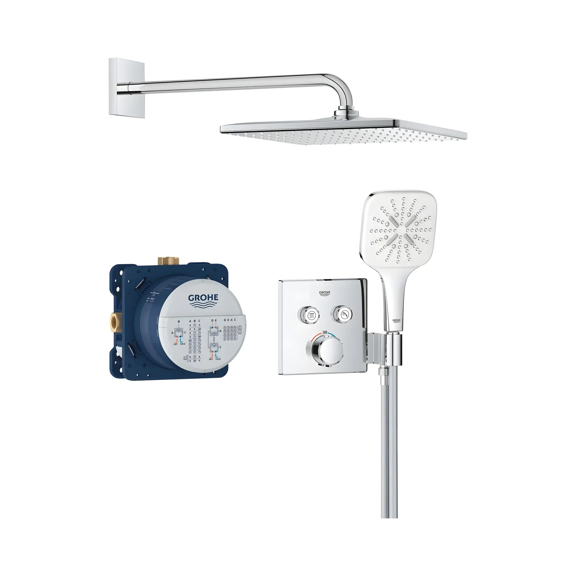 Душова система прихованого монтажу Precision SmartControl з Vitalio Rain Mono 310 Cube