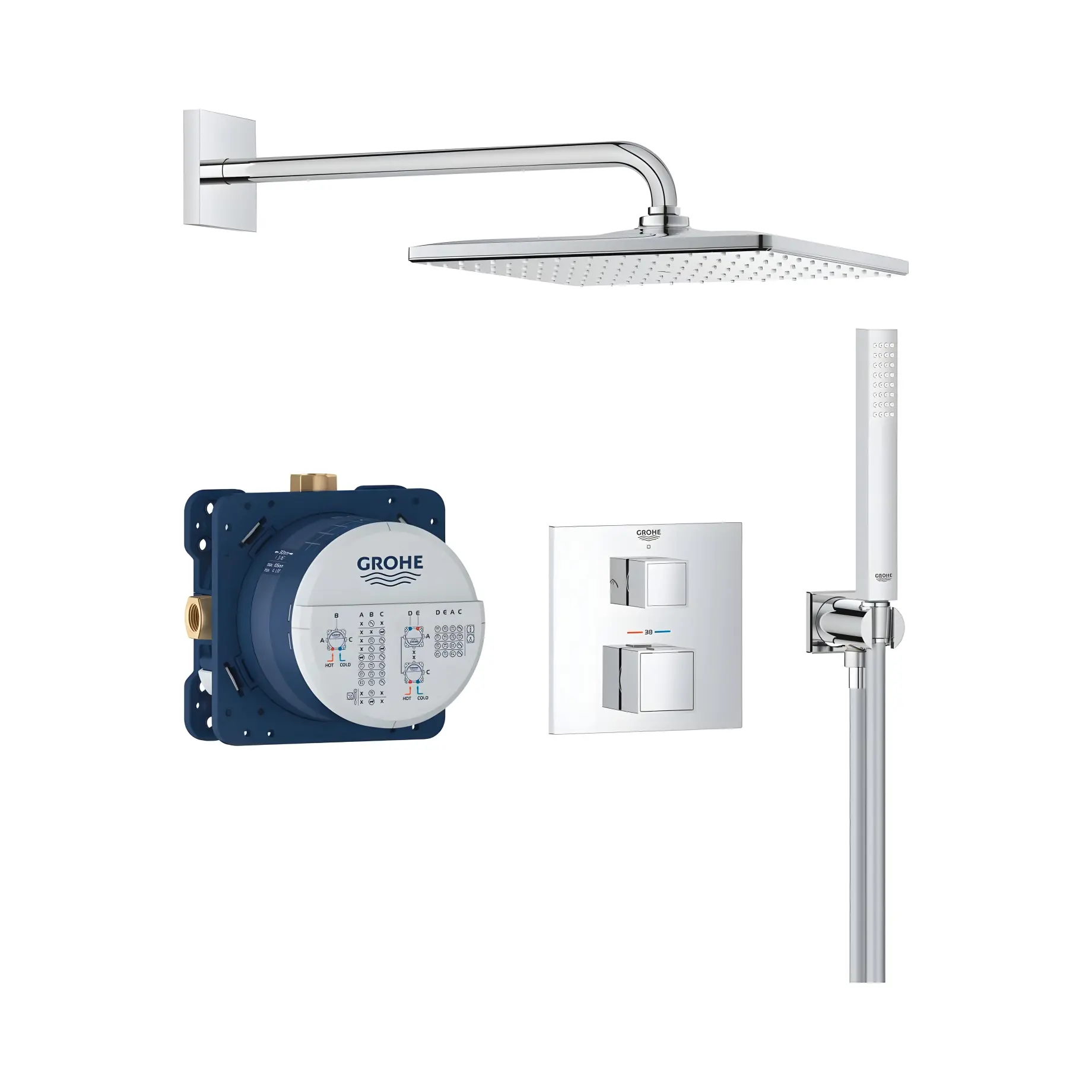 Душова система прихованого монтажу Precision Cube з Vitalio Rain Mono 310 Cube