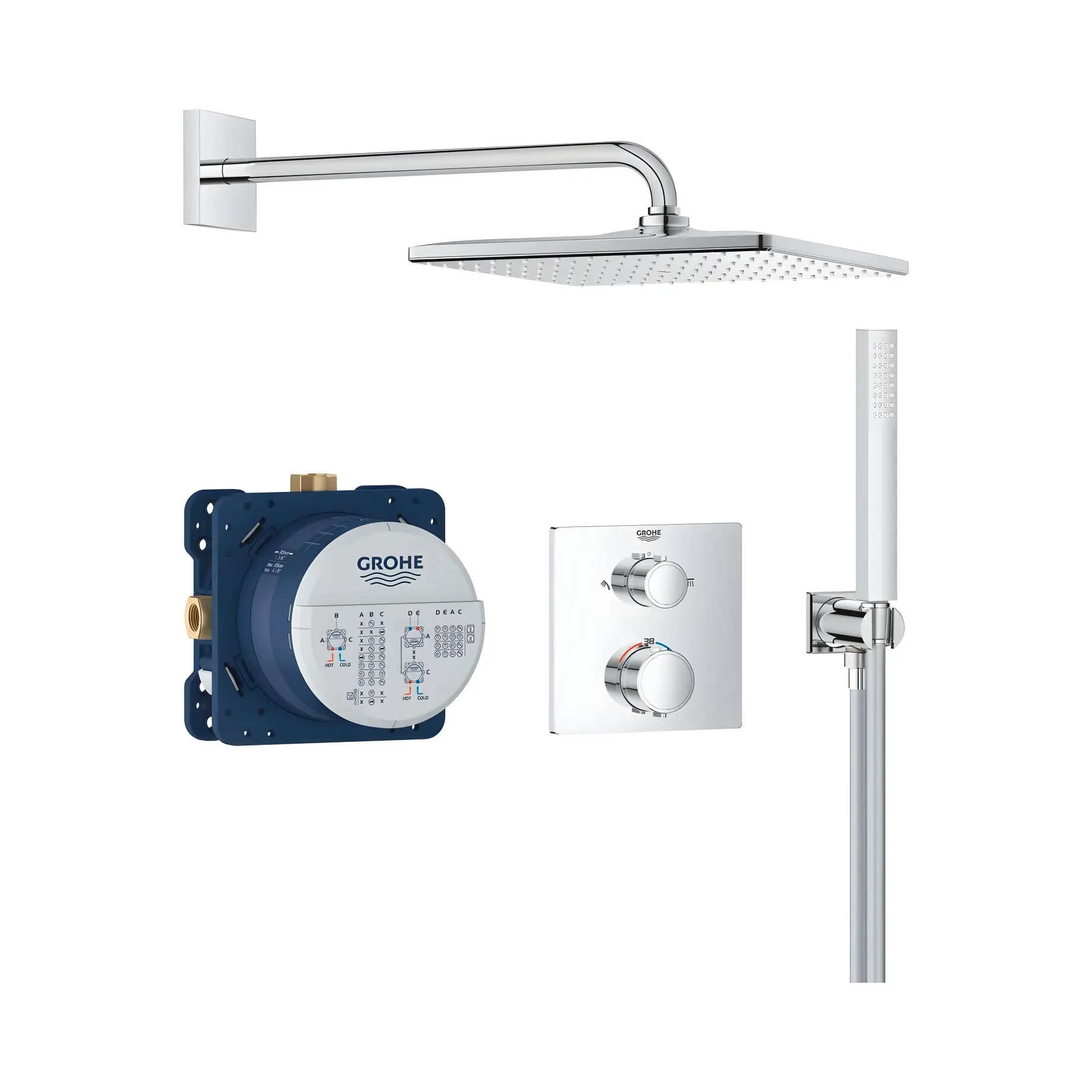 Душова система прихованого монтажу Precision з Vitalio Rain Mono 310 Cube