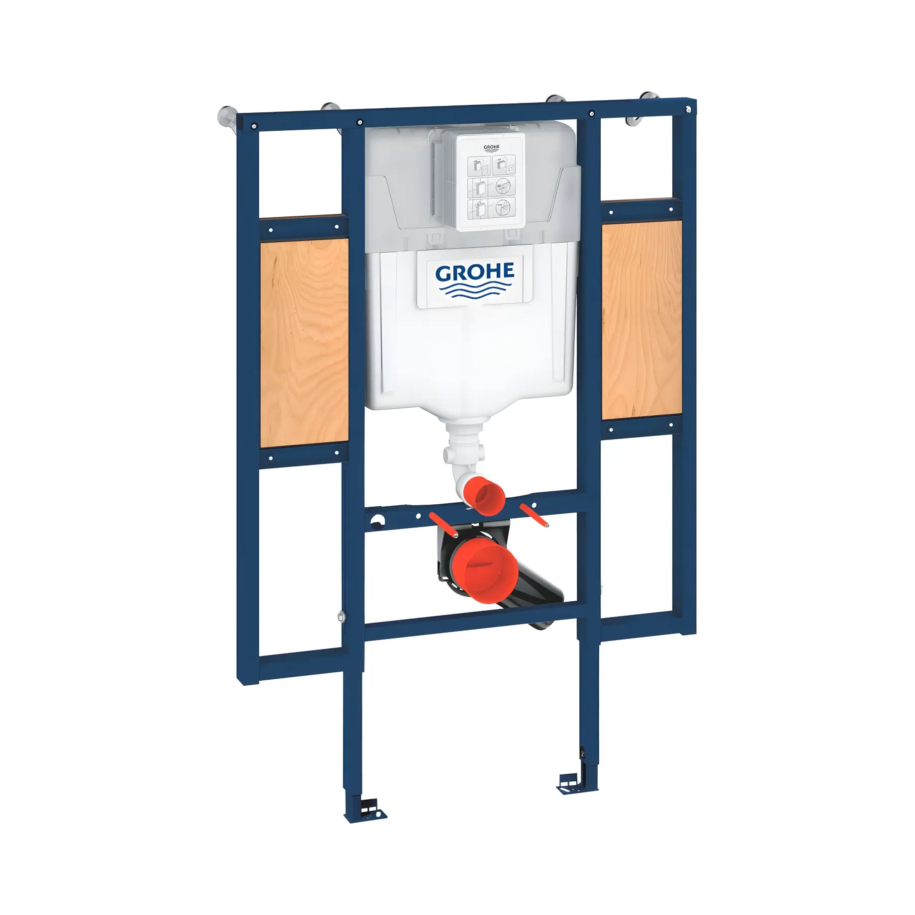 Інсталяція для унітазу Rapid SL із кріпленням для опори та рейок