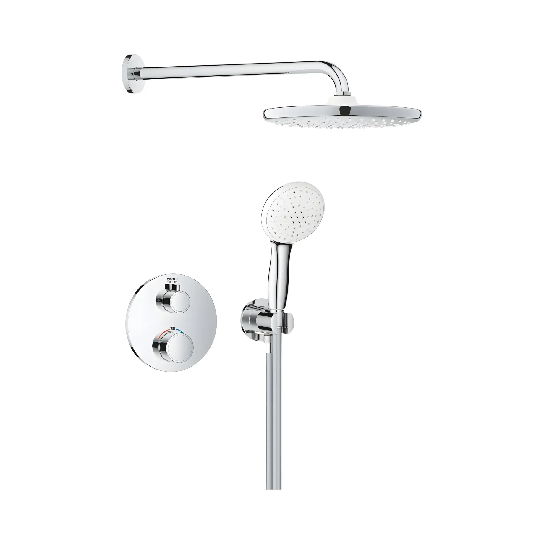Душова система з термостатом прихованого монтажу Grohtherm з Tempesta 250