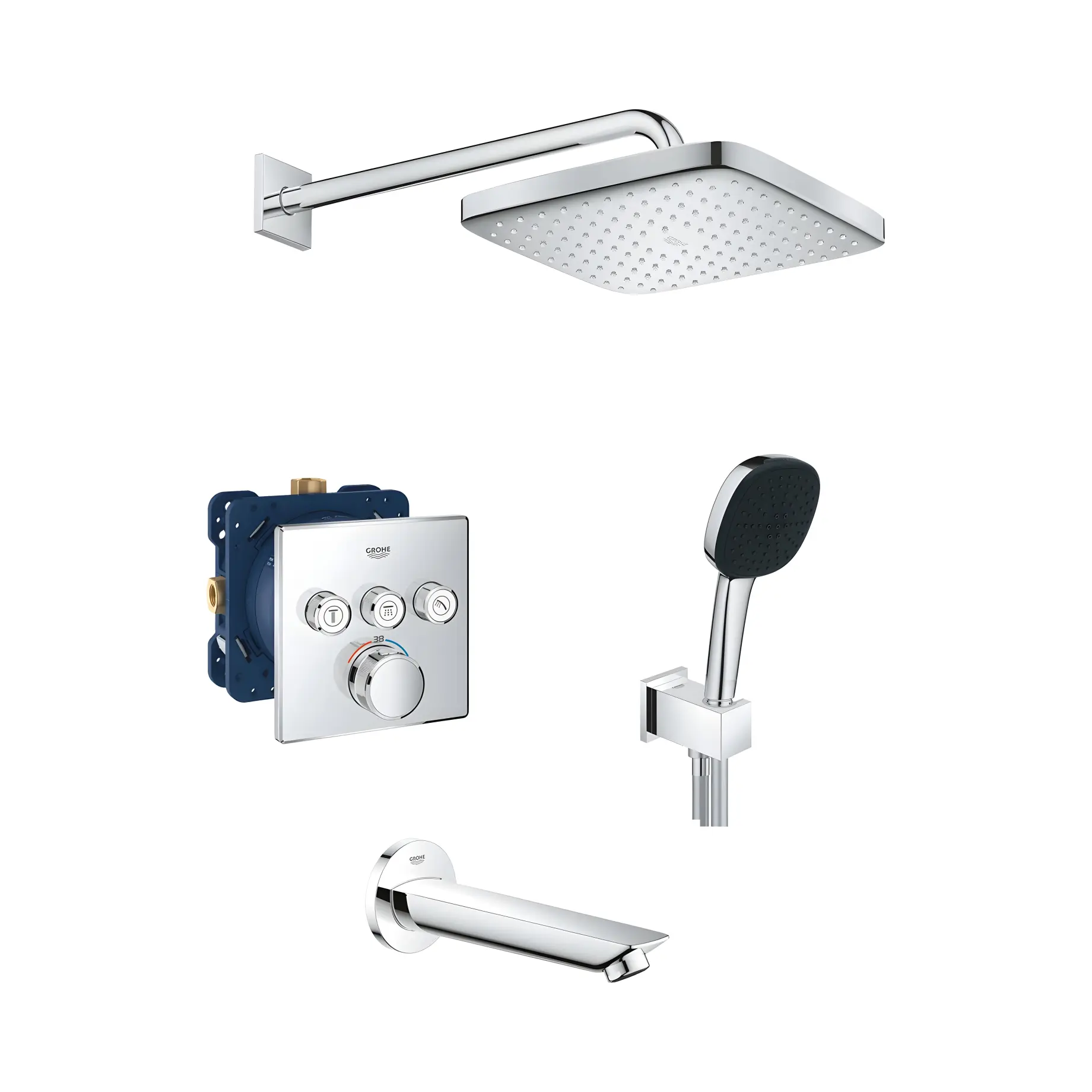 Душова система прихованого монтажу Grohtherm SmartControl з Vitalio Comfort 250