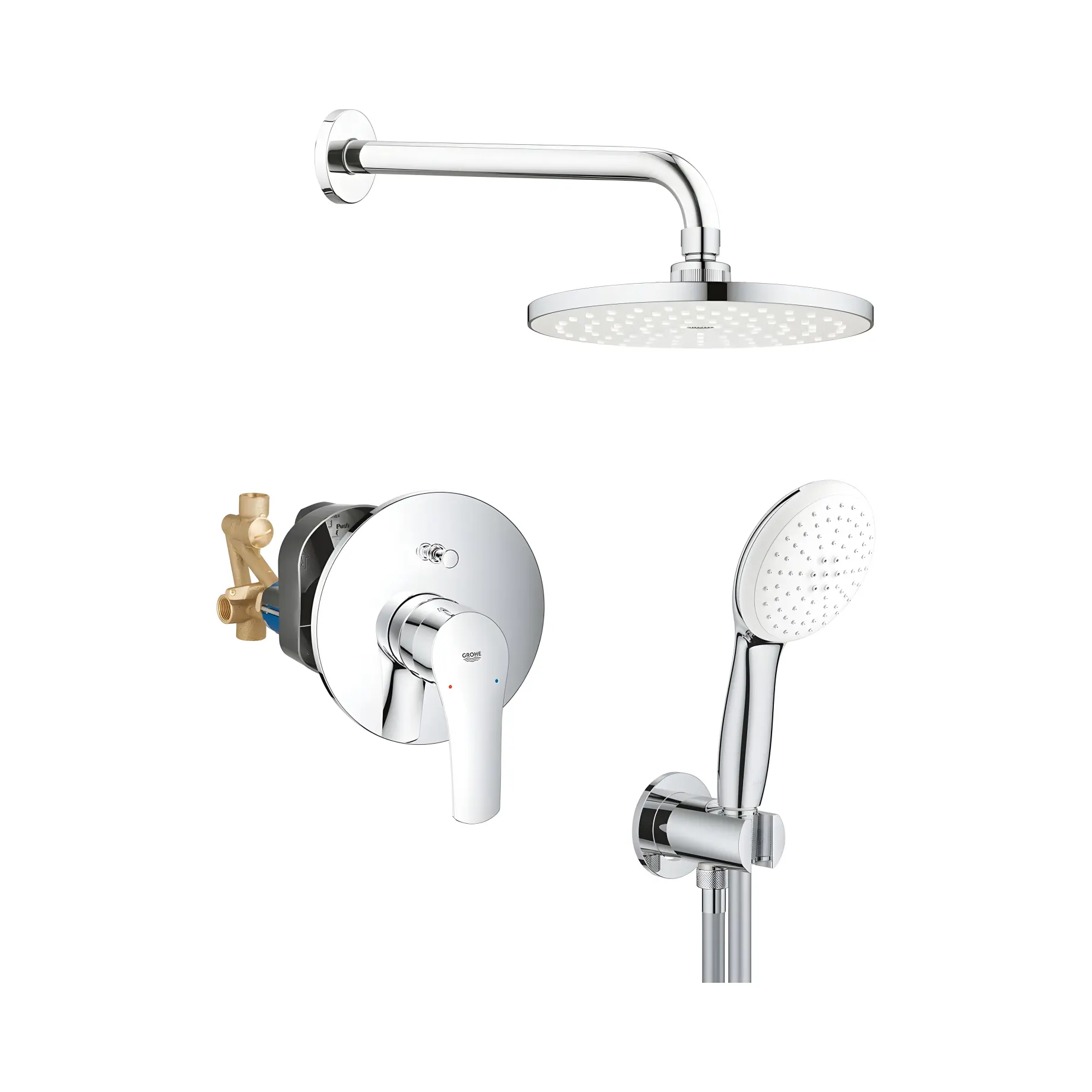 Душова ситсема прихованого монтажу Eurosmart з Tempesta 200