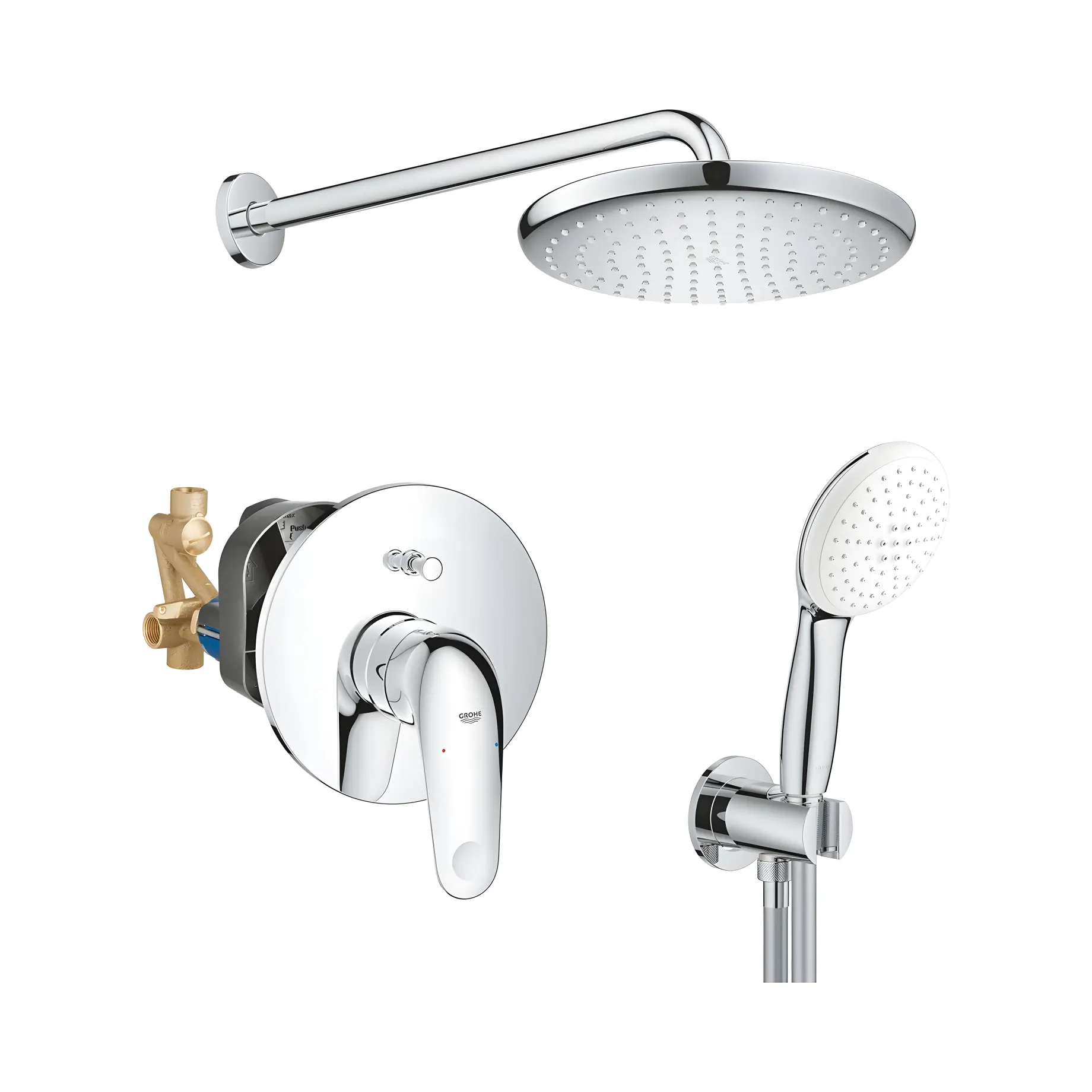 Душова ситсема прихованого монтажу Euroeco з Tempesta 250