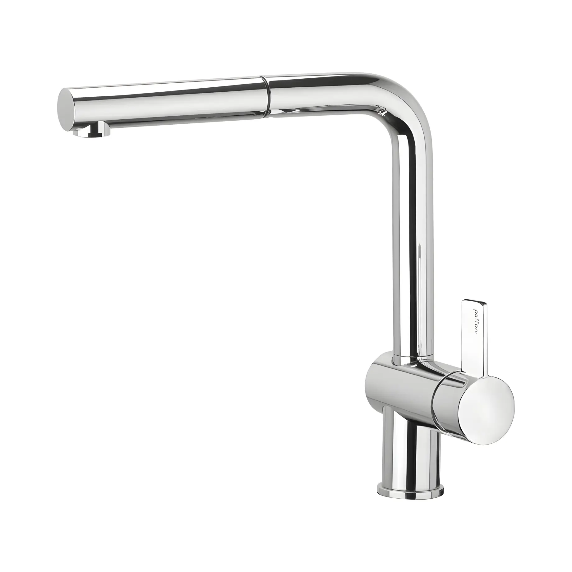 Змішувач для кухні з висувним ручним душем (одинарний струмінь)  Rock