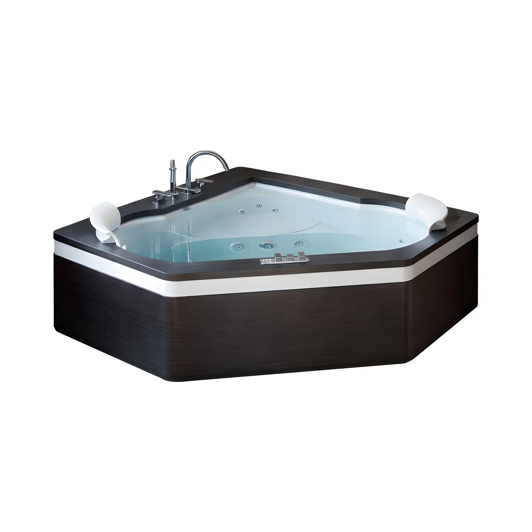 Ванна гідромасажна AURA CORNER WOOD